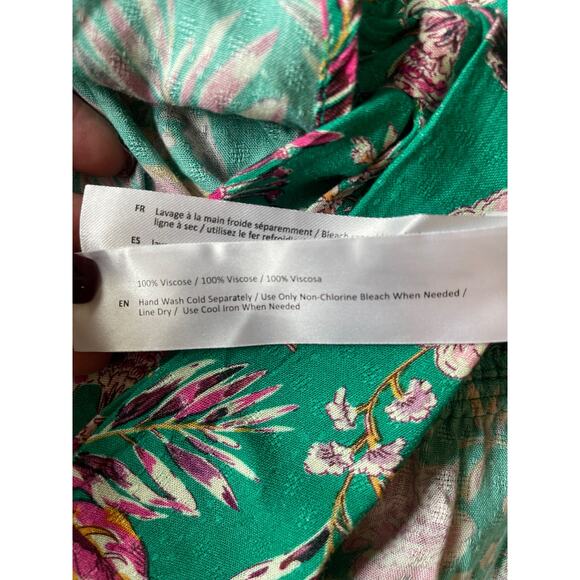 Birch 3/4 Sleeve Tie Front Flutter Blouse by BOG Collective - Size Small - Picture 9 of 12